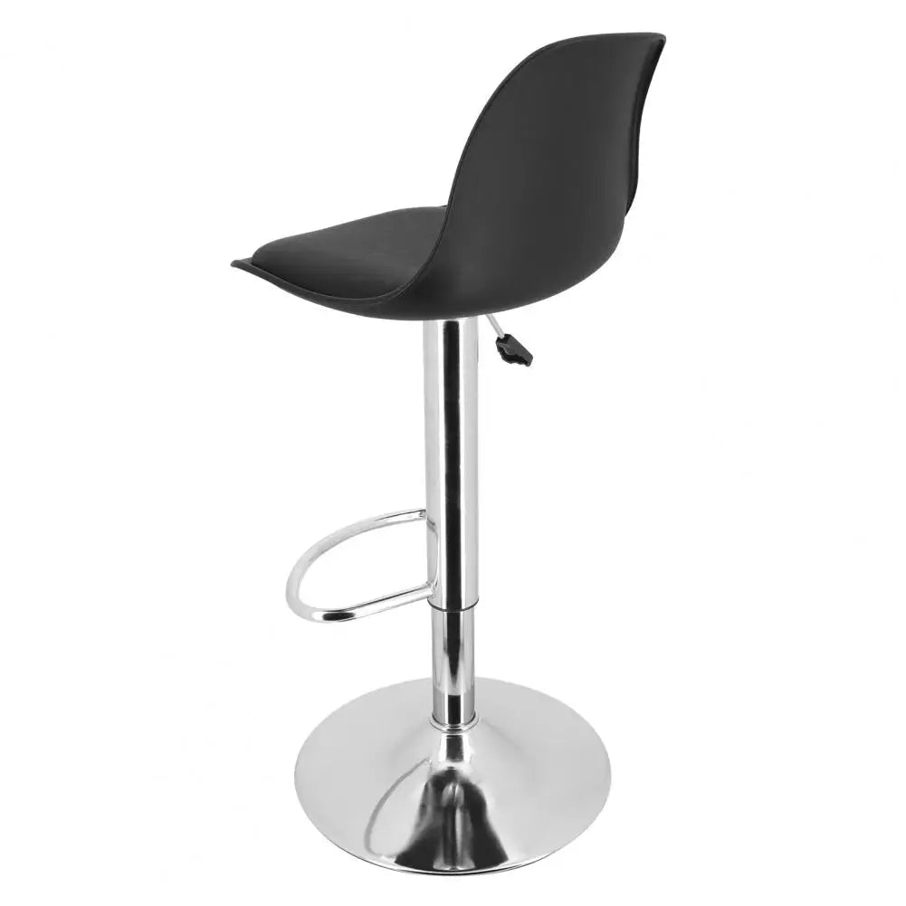 Modern Armless Kitchen Island Stool Set of 2 Adjustable Faux Leather