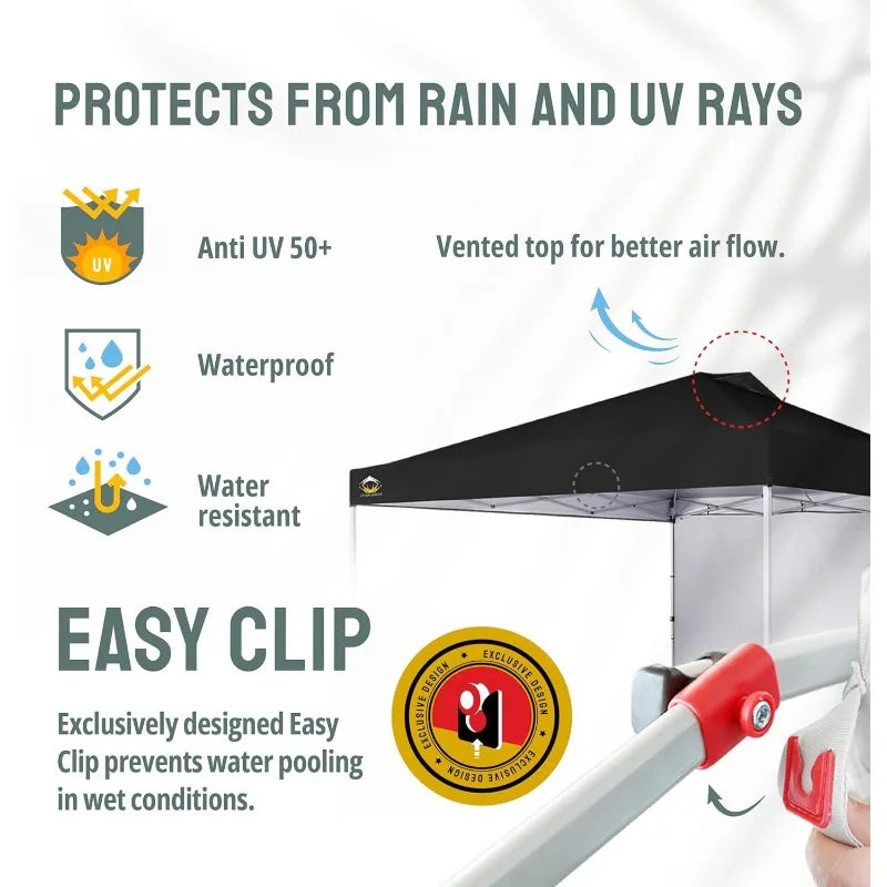 Ljustra 12x12 Pop Up Canopy Tent Instant Commercial with Sidewall