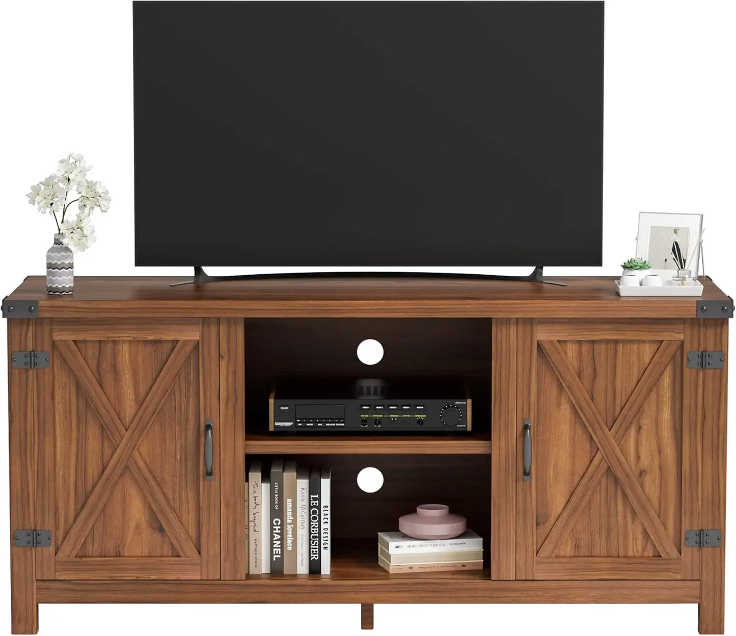 Ljustra 65 Inch TV Stand Farmhouse Entertainment Center Storage Cabinet