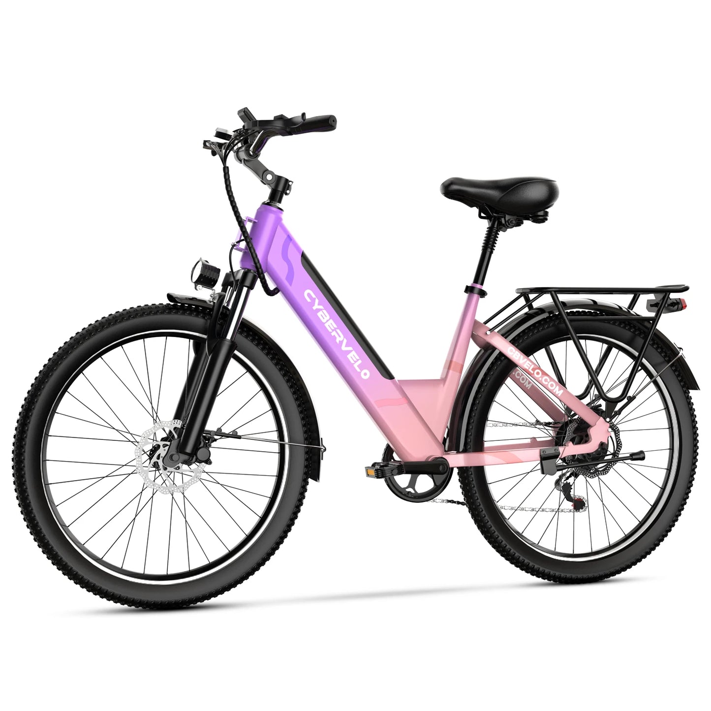 Ljustra 26 Inch Electric Bike 1000W Peak 80 Miles Removable Battery