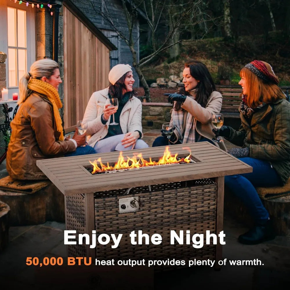 Nuu Garden 43 Propane Fire Pit Table Outdoor Smokeless 50000 BTU