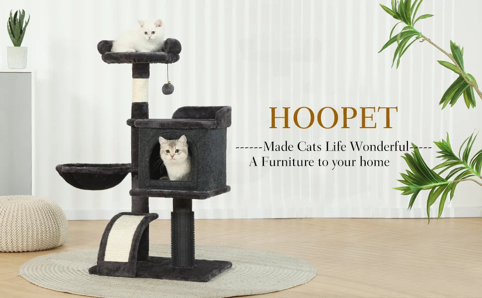 Ljustra Cat Climbing Frame Multi-Level Cat Tower with Scratching Post