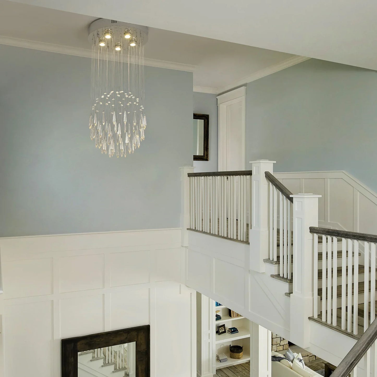 Raindrop LED Crystal Pendant Light Modern Chandelier Ceiling Lamp