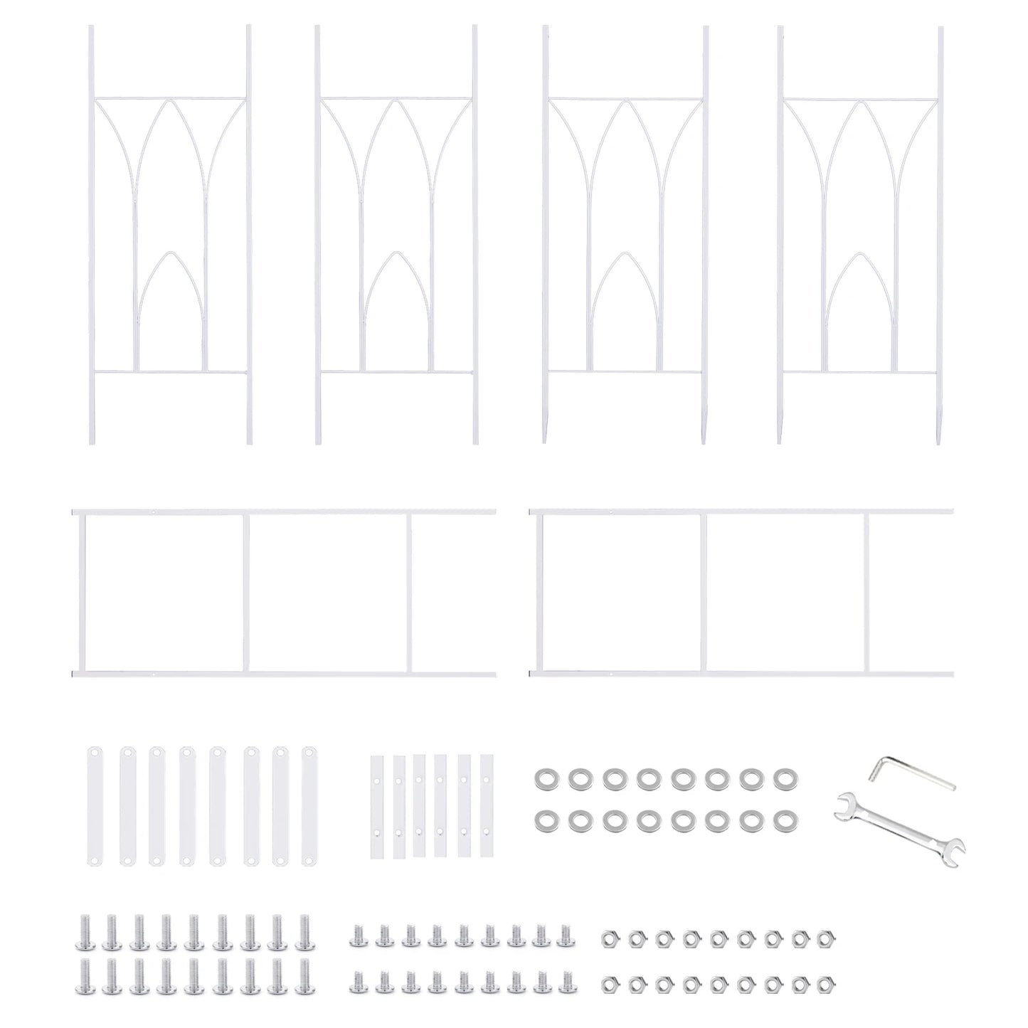 Stereoscopic Garden Arch Metal Wedding Arch Outdoor Pergola Trellis