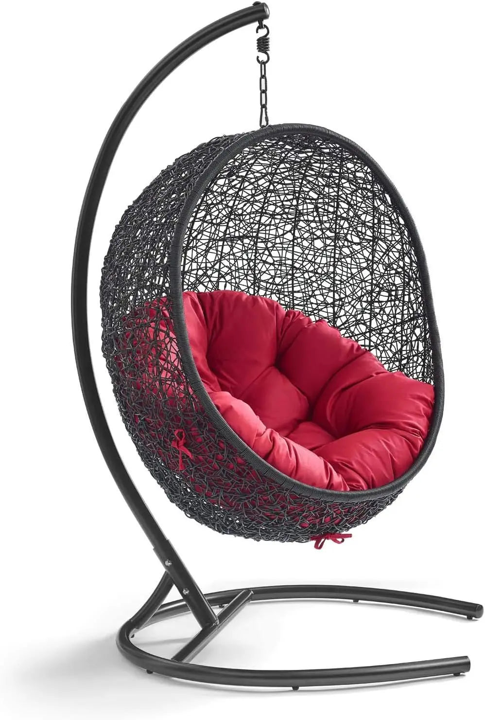 Ljustra Outdoor Patio Wicker Rattan Swing Chair with Stand