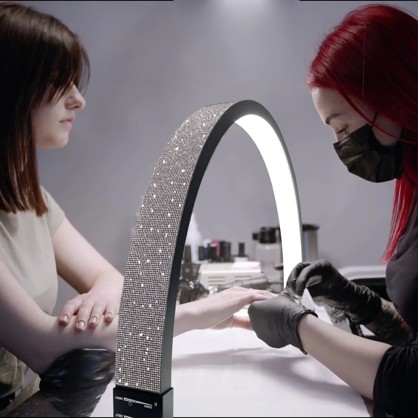 Fosoto Half-moon LED Video Light for Beauty Salon Tattoo Eyelash Work