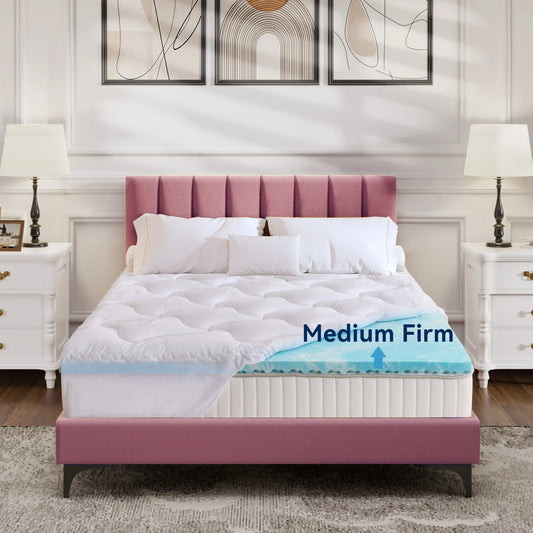 Ljustra Queen Memory Foam Mattress Topper Support Back Pain CertiPUR-US