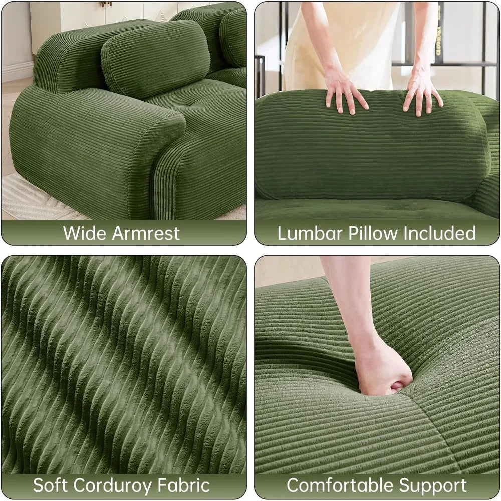 Ljustra Cloud Sectional Couch Modular Sofa Comfy Loveseat for Small Space