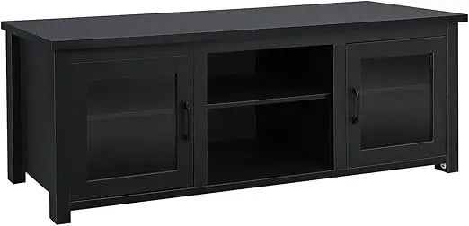 Sheffield Engineered Wood TV Stand for 80 Inch TVs with Glass Doors