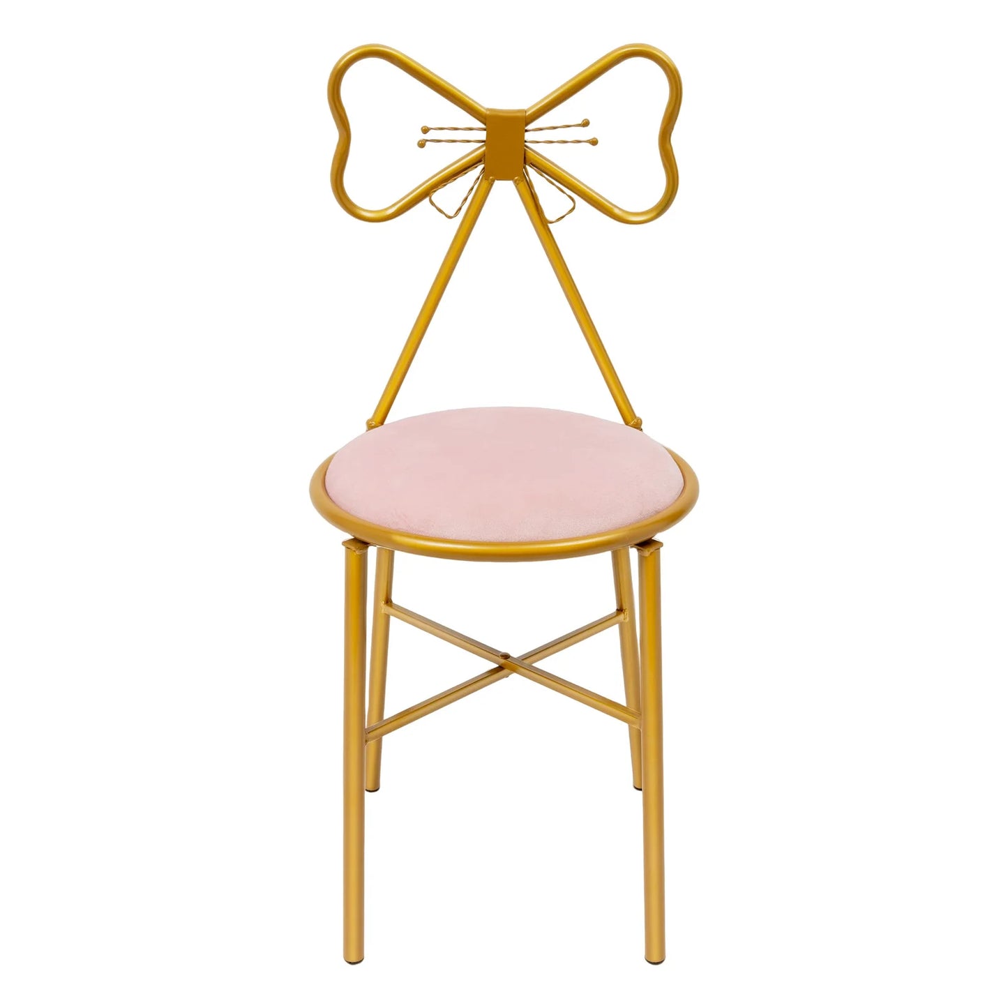 Butterfly Shaped Vanity Chair Makeup Stool Dining Chair with Backrest