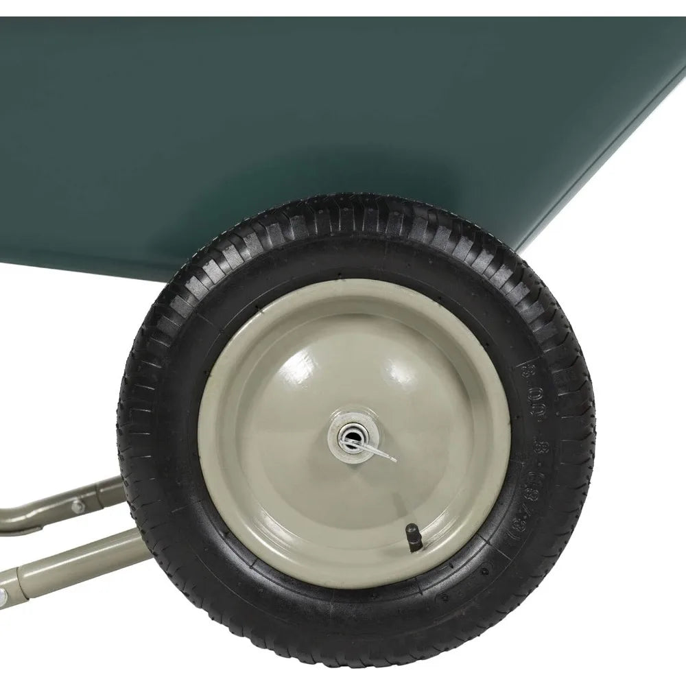 Heavy Duty Polyurethane Wheelbarrow Garden Cart Utility Wagon 330 lbs Capacity