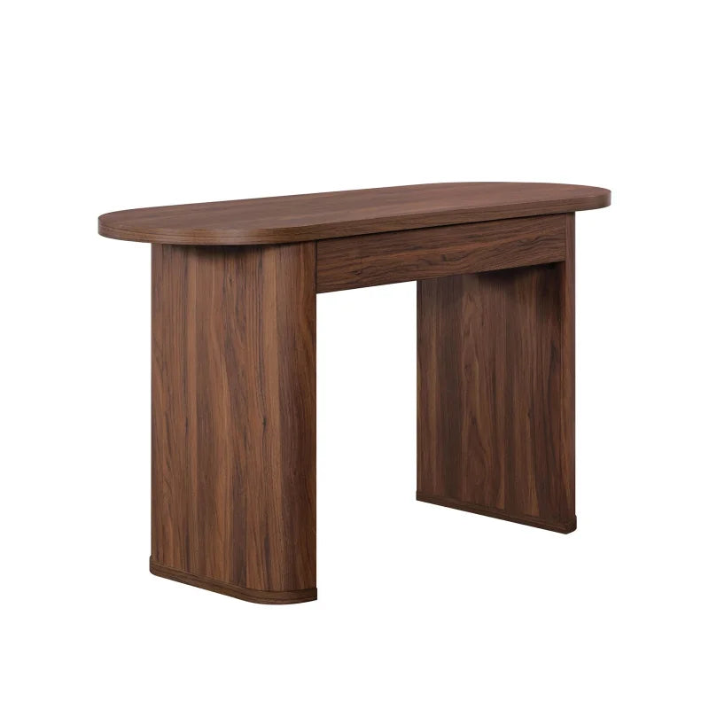Juliet Oval Writing Desk Executive Home Office Furniture Walnut Finish