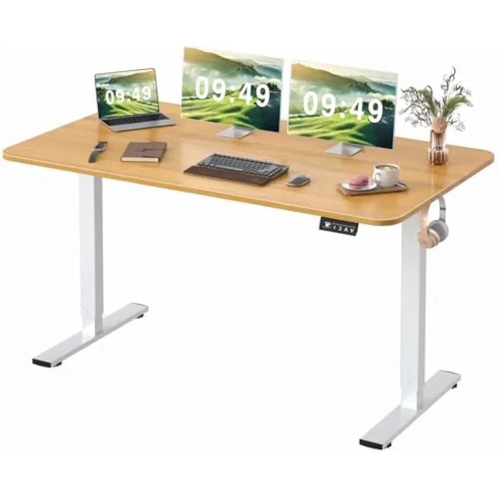 Electric Height Adjustable Desk 55x24 Inches Sit Stand Memory Preset