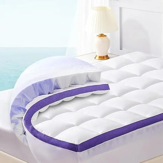 Ljustra Dual Layer Memory Foam Mattress Topper Queen 4 Inch Cooling