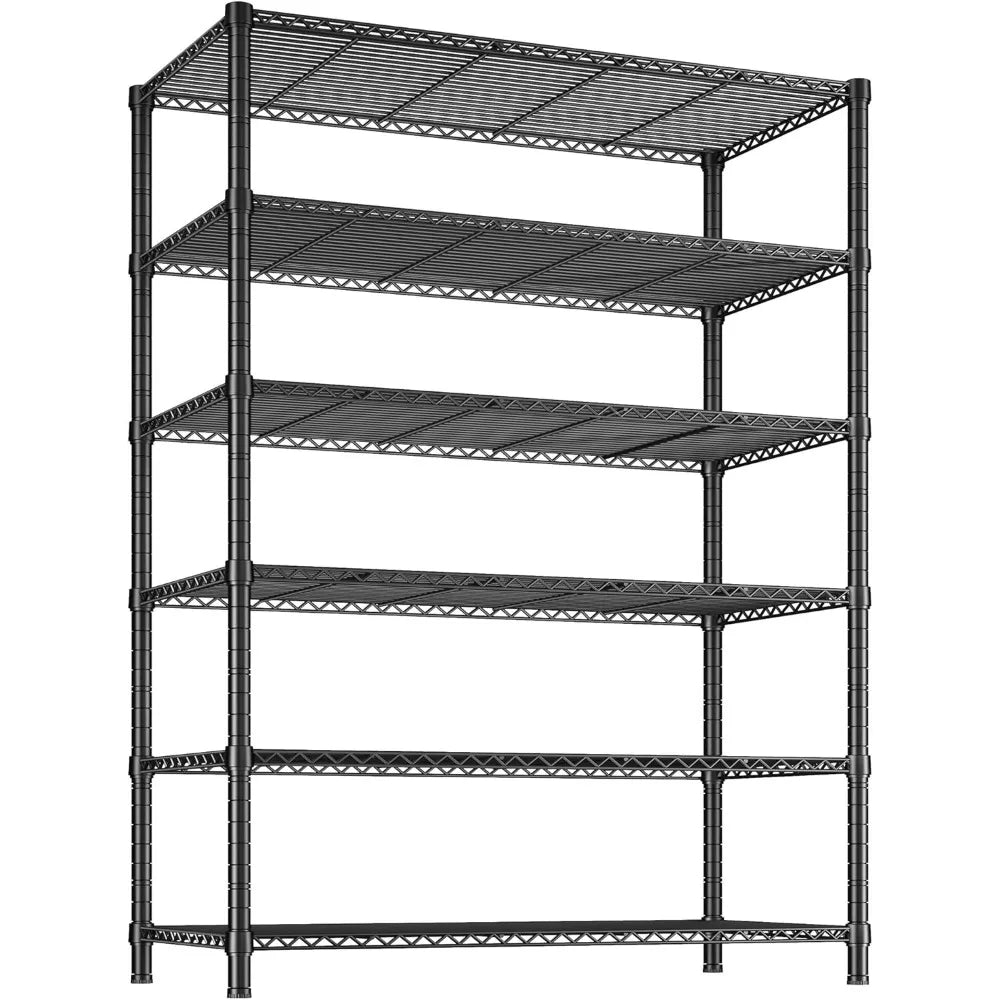 6 Tier Heavy Duty Wire Shelving 1800LBS Adjustable Storage Rack