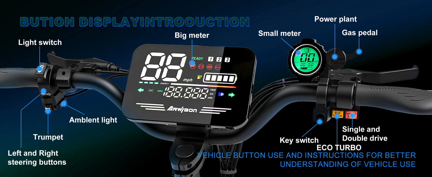 Ljustra GT08 Electric Scooter 5600W Dual Motor 46MPH 46Miles Off-Road