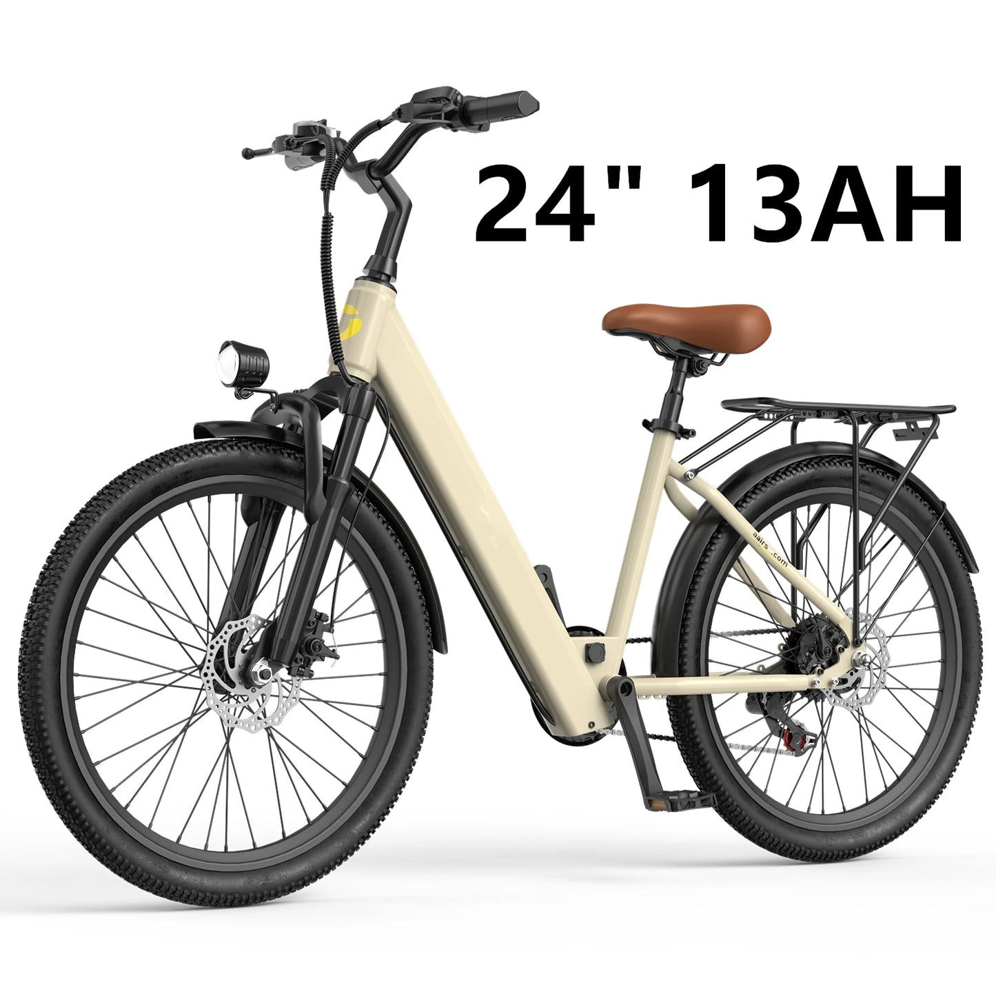Commuter Electric Mountain Bike 30-Mile Range 500W Motor 19 MPH