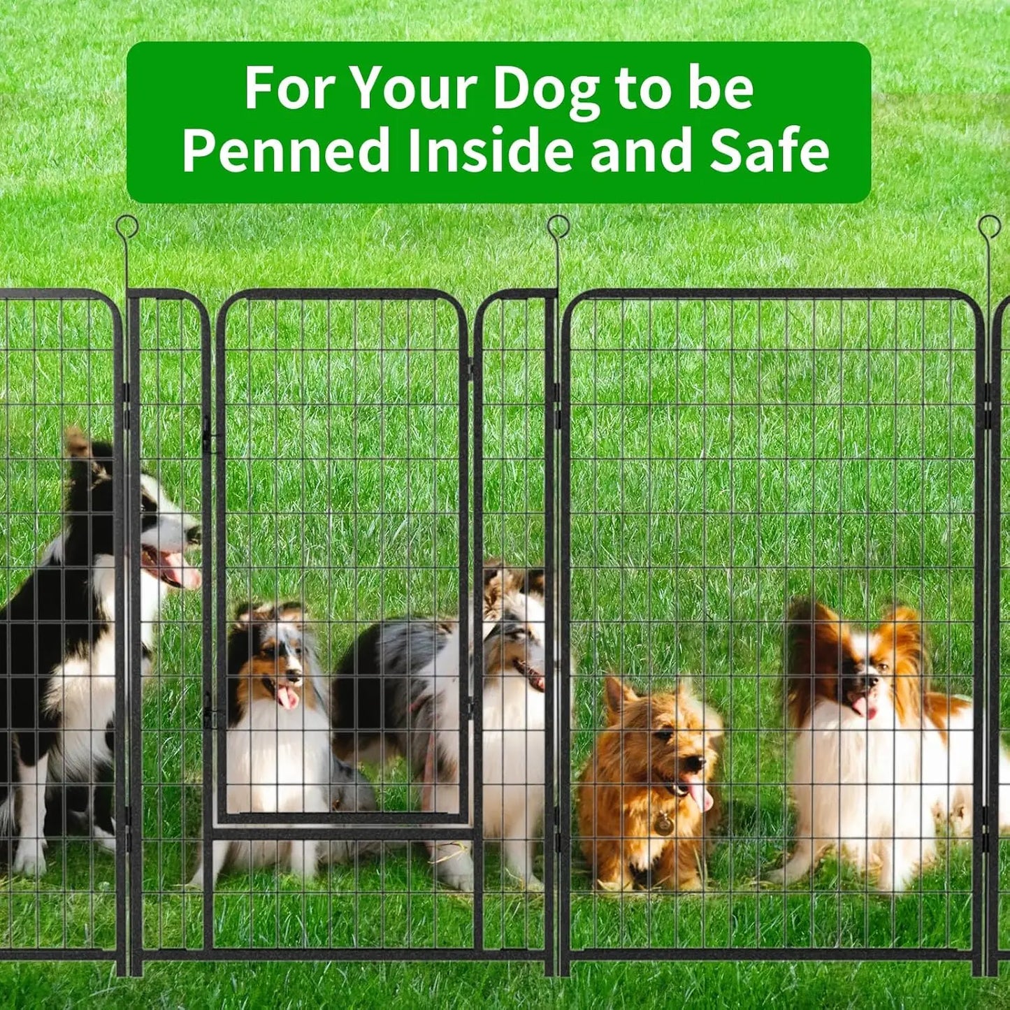 Dog Playpen Extra Wide 8 Panels Heavy Duty Portable Outdoor Fence 50"