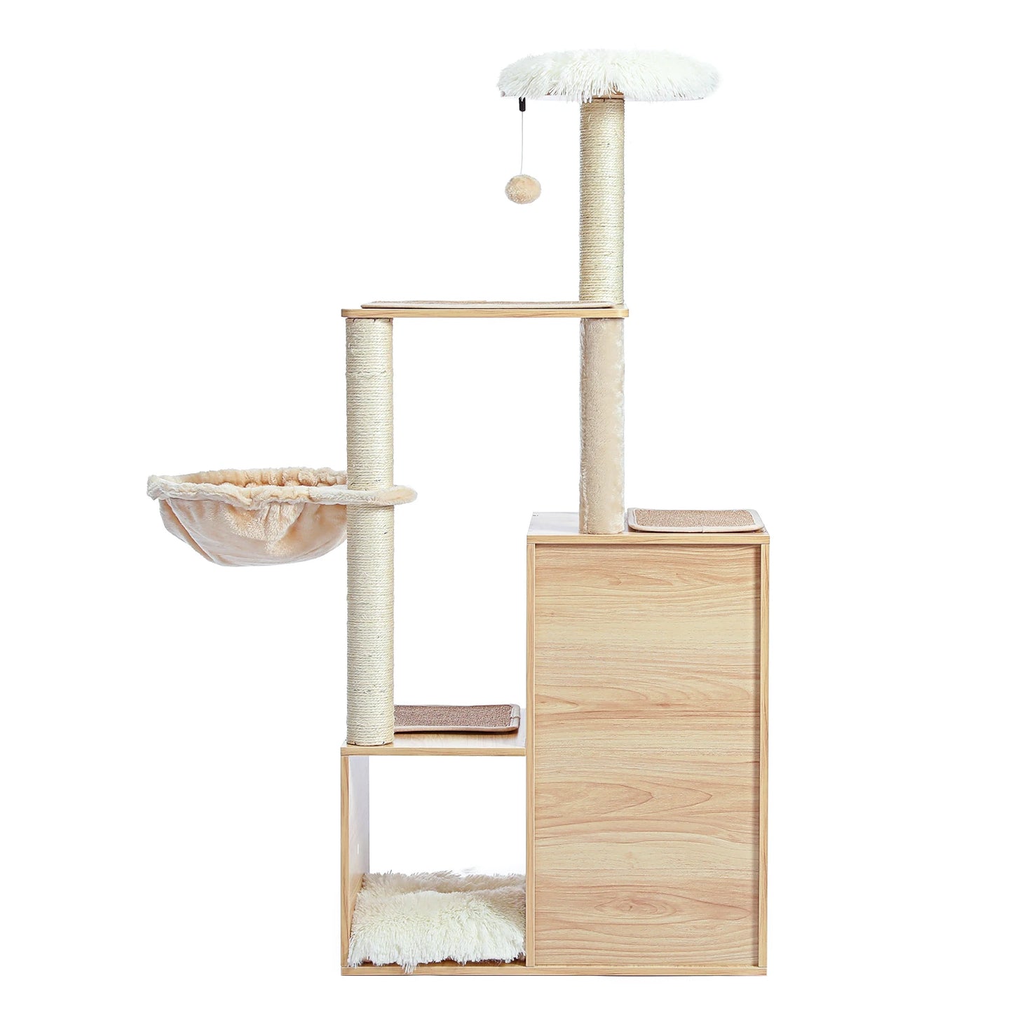 Ljustra Cat Tree Tower with Sisal Posts Large Perch Hammock Cozy Condo