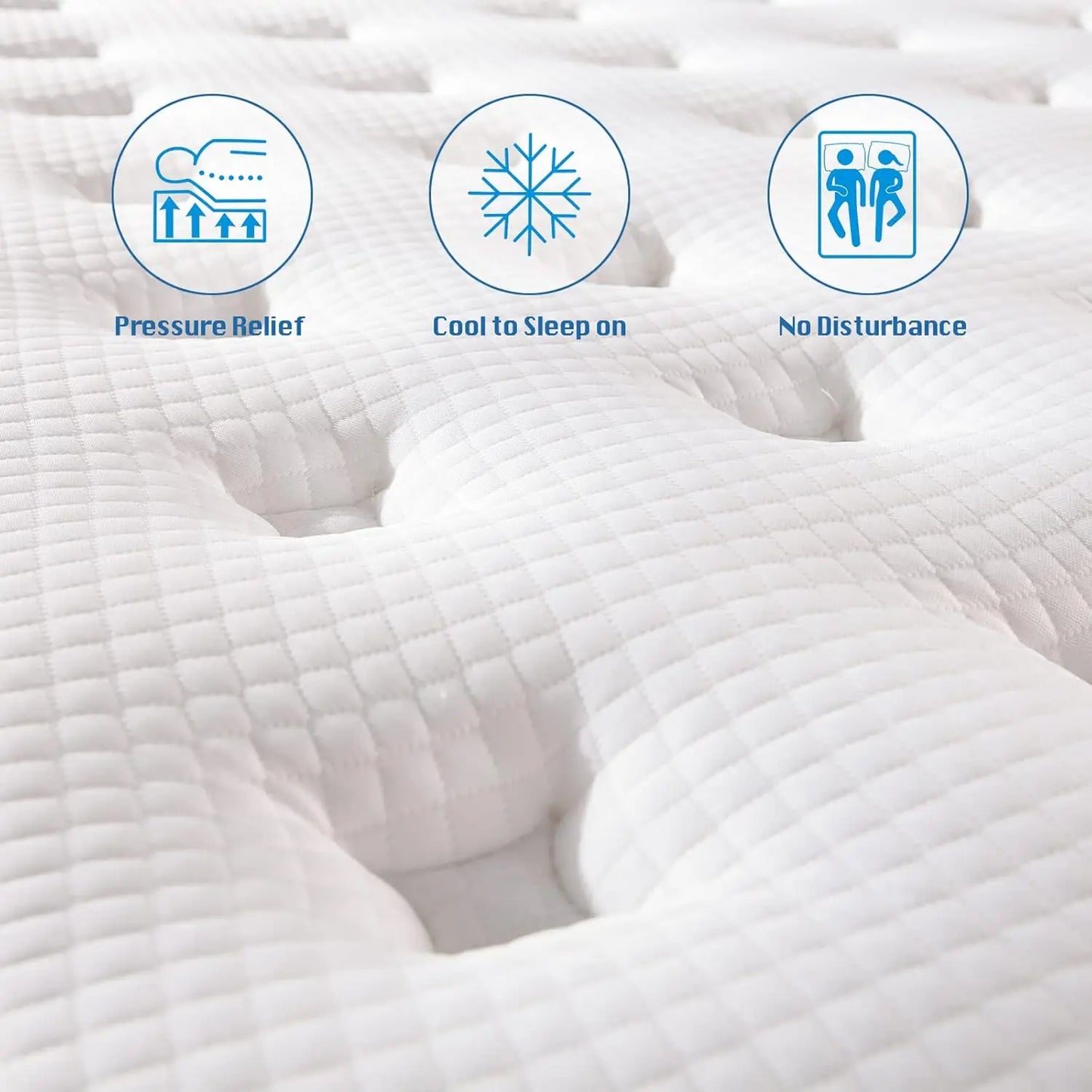 Ljustra 12 Inch Hybrid Mattress Gel Memory Foam Individually Wrapped Coils