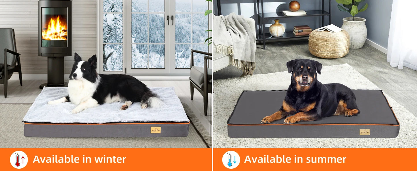 Premium Orthopedic Memory Foam Dog Bed Waterproof Washable Jumbo Mattress