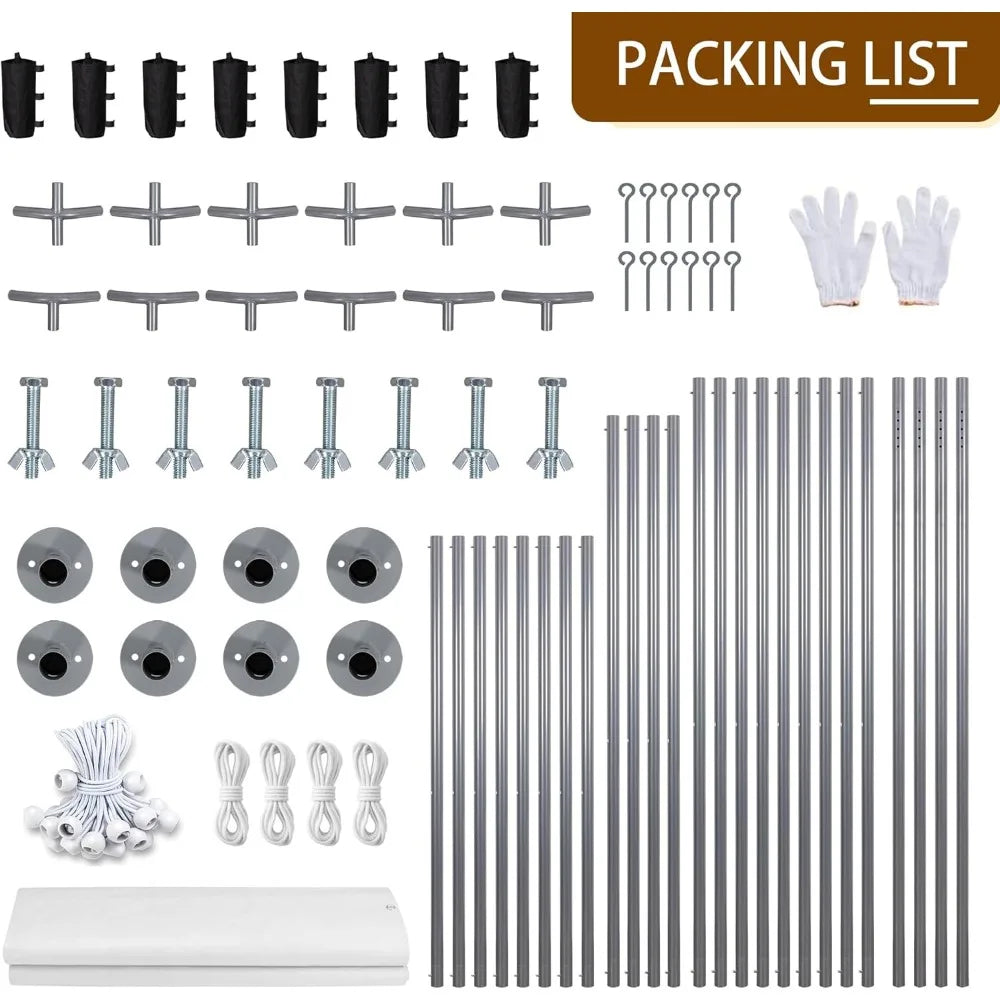 Heavy Duty 12x20 ft Carport Canopy Portable Garage with Removable Walls