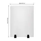 Dual Frosted Plexiglass Clamp-on Desk Privacy Panels Office Partitions 2 Pack