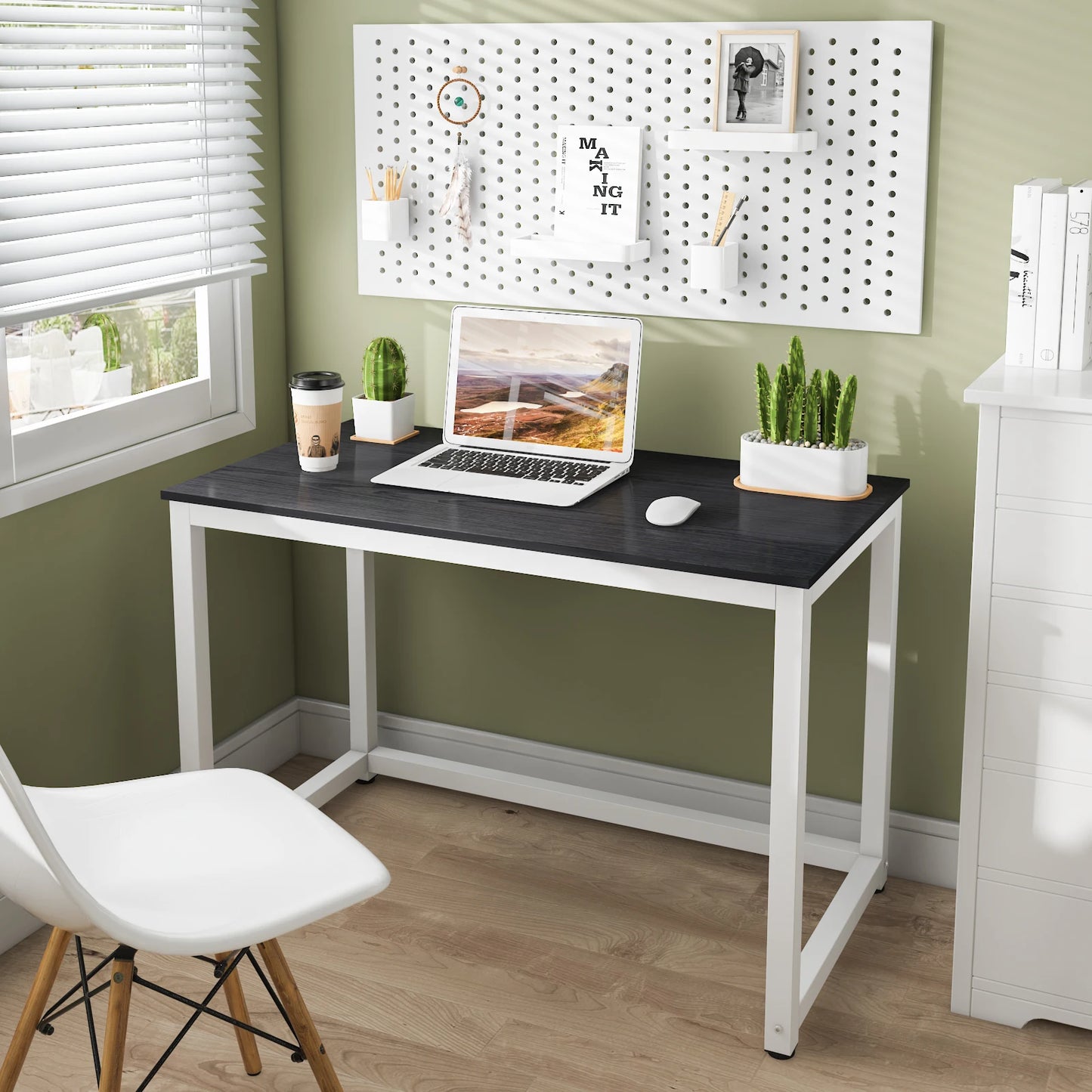 Ljustra 47 Inch Modern Computer Desk Small Office Study Writing Table