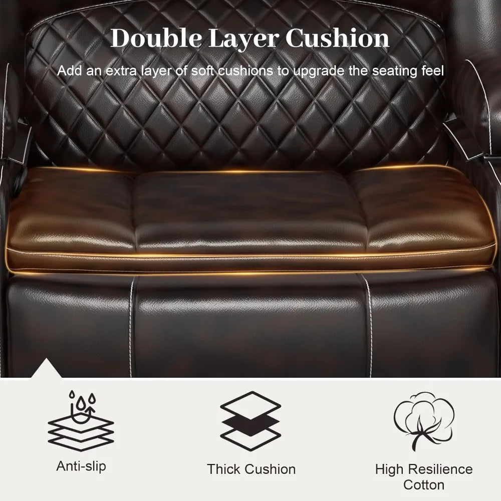 Ljustra 3 Seater Recliner Sofa Set with Double Layer Cushion