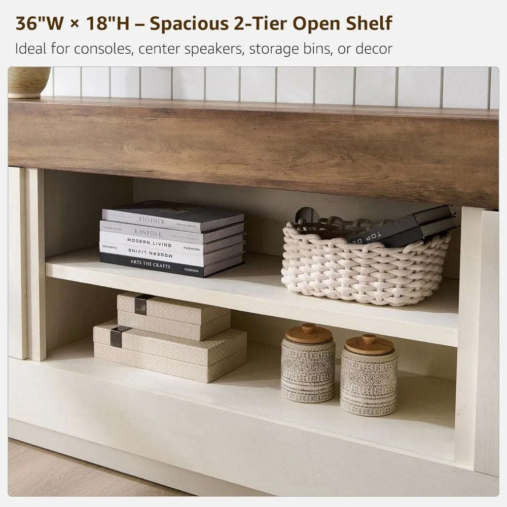 Modern 70 Inch TV Stand Entertainment Center for TVs Up to 80 Inches