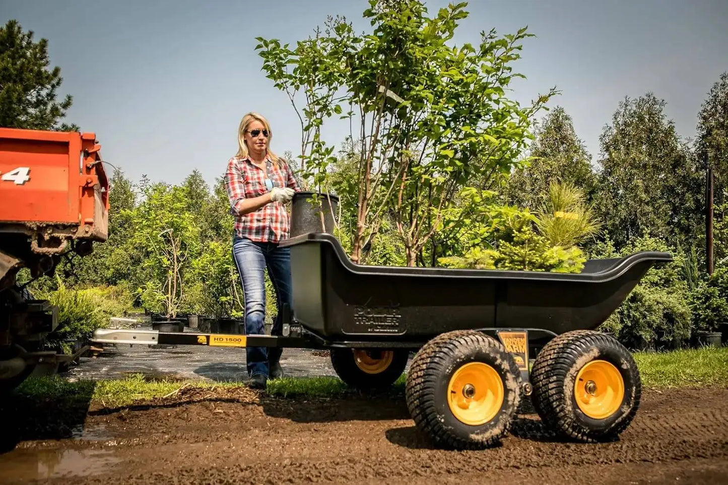 Heavy-Duty ATV UTV Utility Trailer 1500 lb Capacity for Ice Fishing