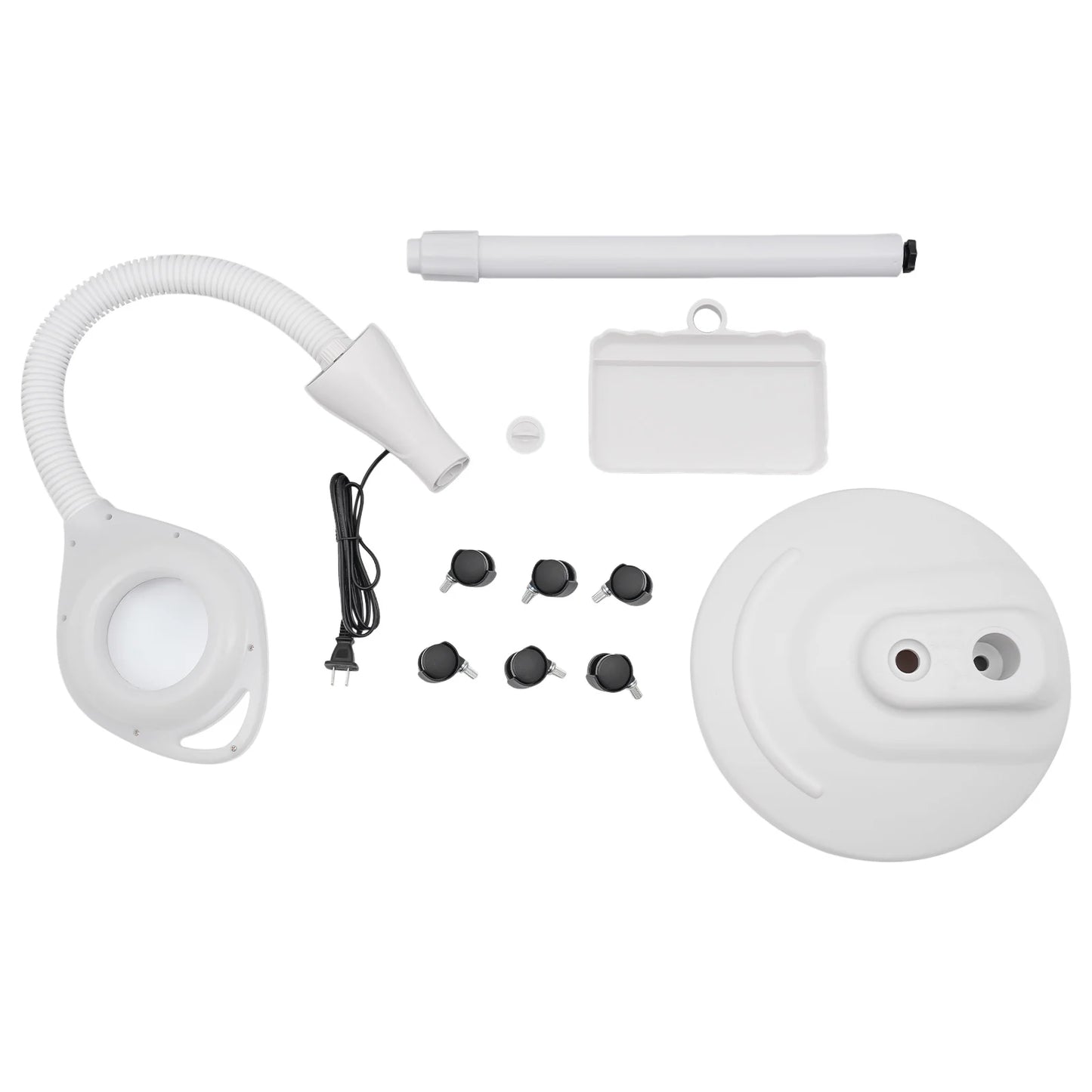 16X Magnifying Lamp Adjustable Brightness Height Storage Tray Salon Tool