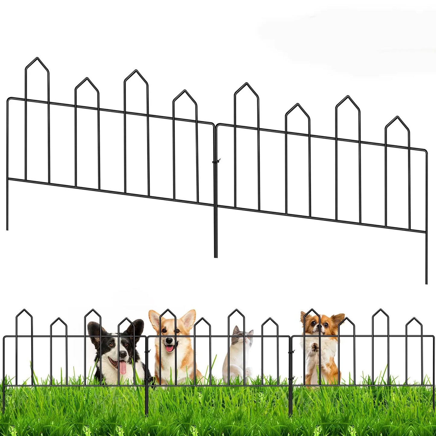 Garden Decorative Metal Wire Fencing Border 13in x 10ft for Flowers