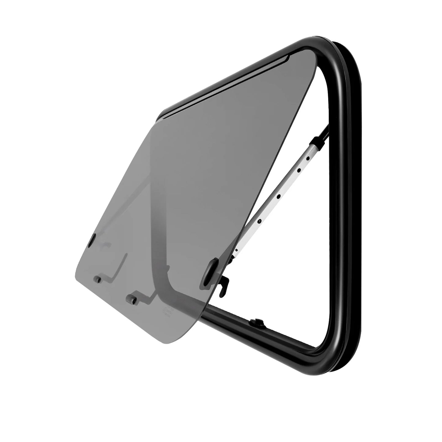 RV Exit Window 90x55cm Tempered Glass Camper Emergency Window Trim Kit