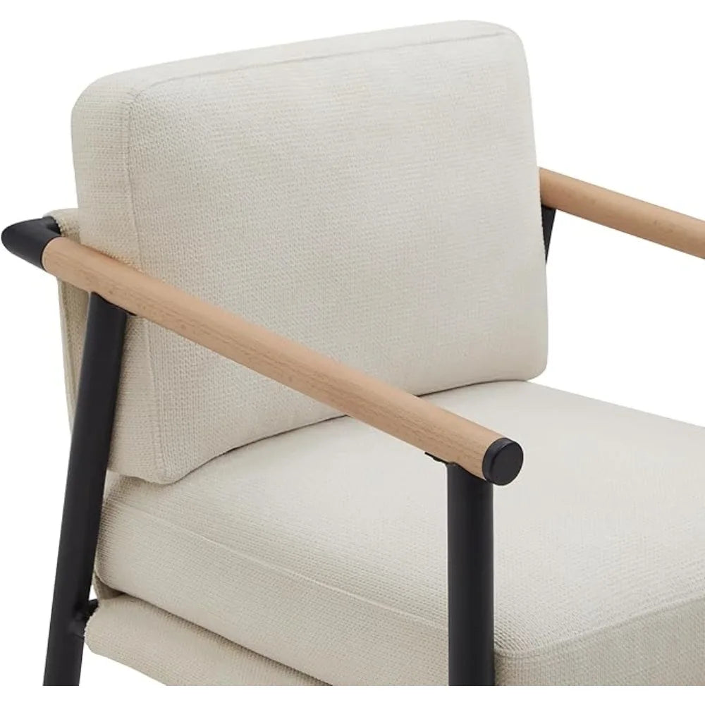 Mid Century Modern Barstools Set of 2 26 Inch Upholstered Counter Stools