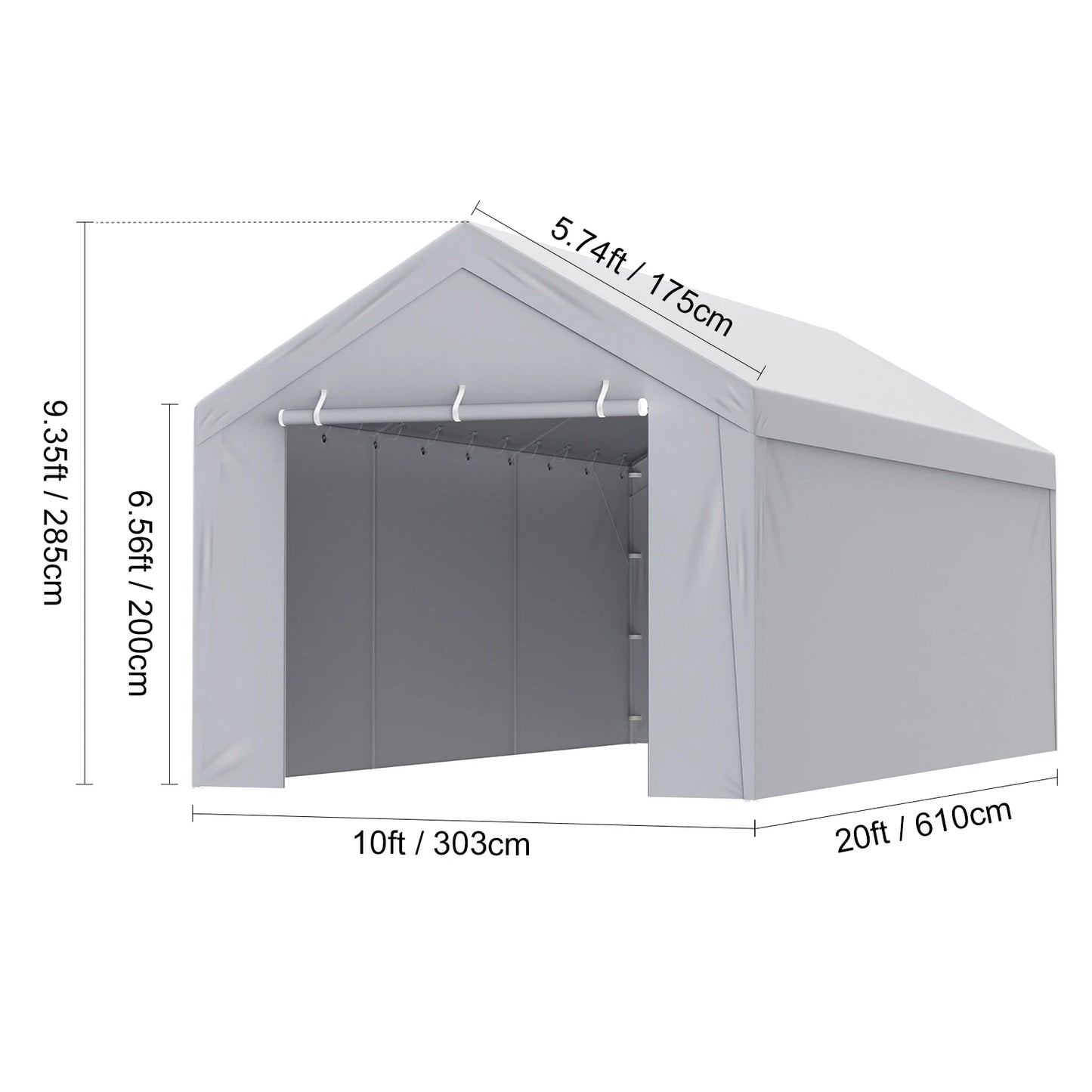 Ljustra Heavy-Duty Waterproof Carport Replacement Canopy Cover Shelter