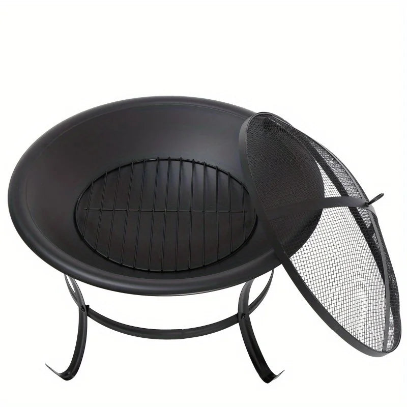 22 Inch Outdoor Patio Firepit Garden Bowl BBQ Grill for Backyard