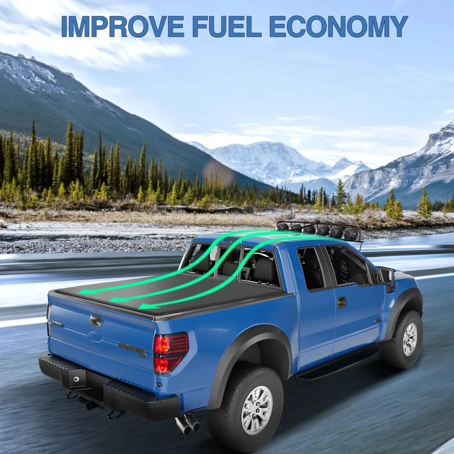 5.5ft Soft Roll-up Tonneau Cover for 2004-2023 Ford F-150 Truck Bed