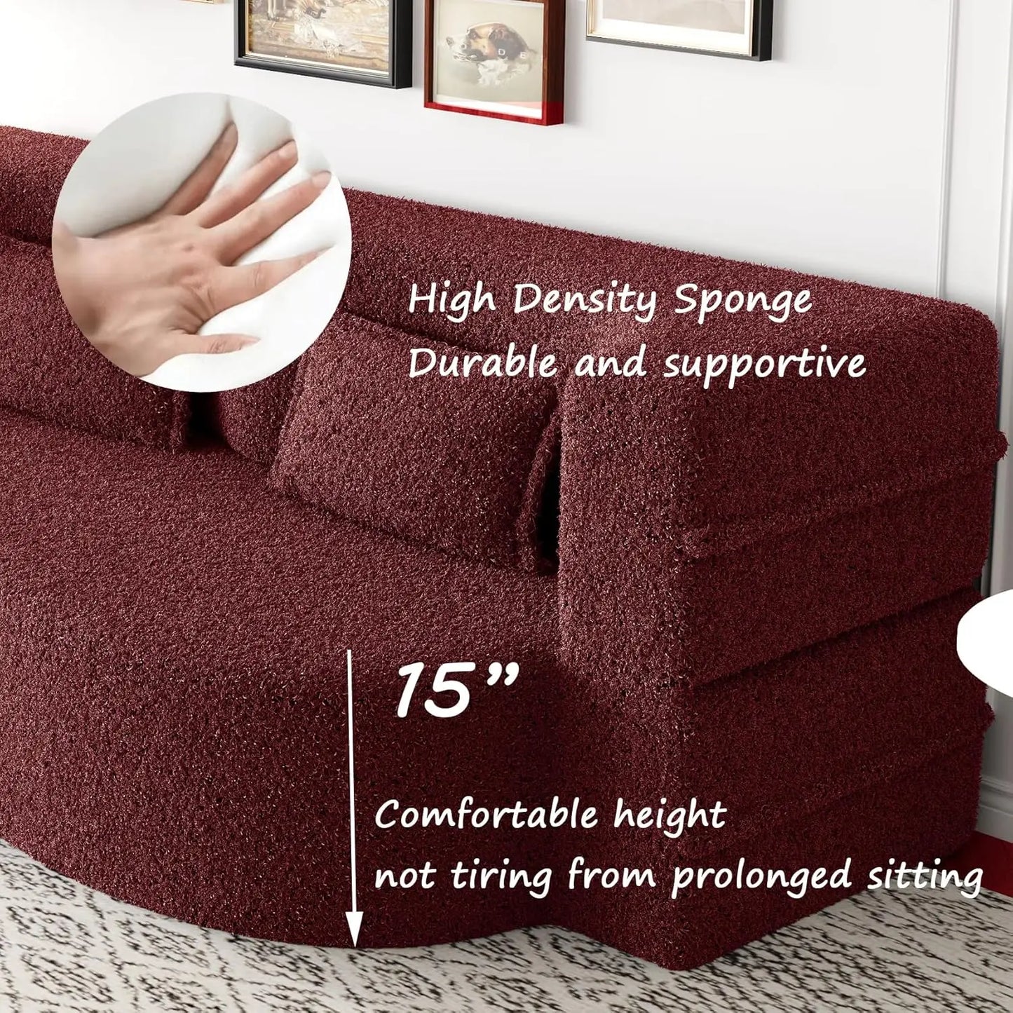 Ljustra Convertible Folding Sofa Bed Memory Foam Sleeper Couch