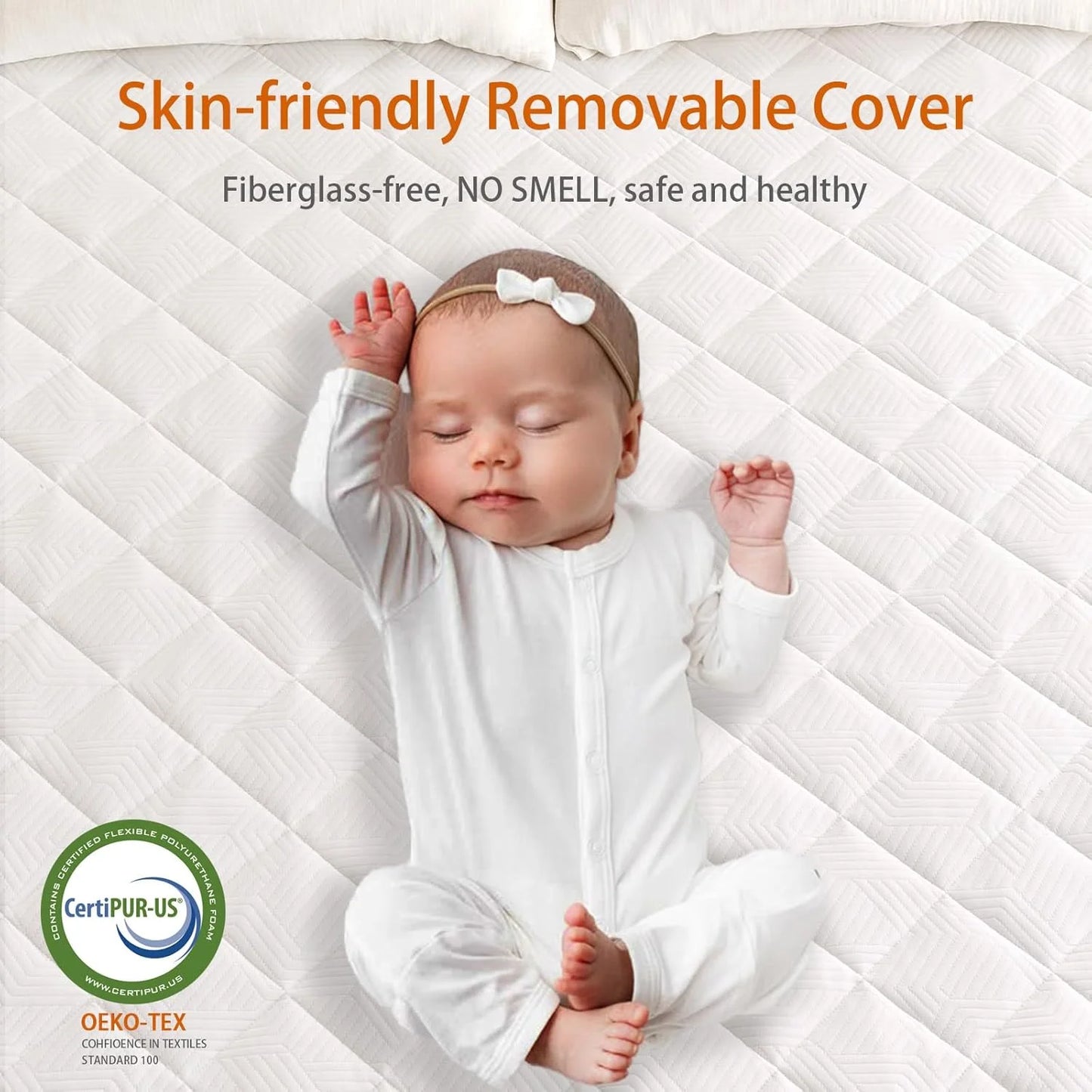 Ljustra 3 Inch Pain Relieving Foam Mattress Topper Removable Cover