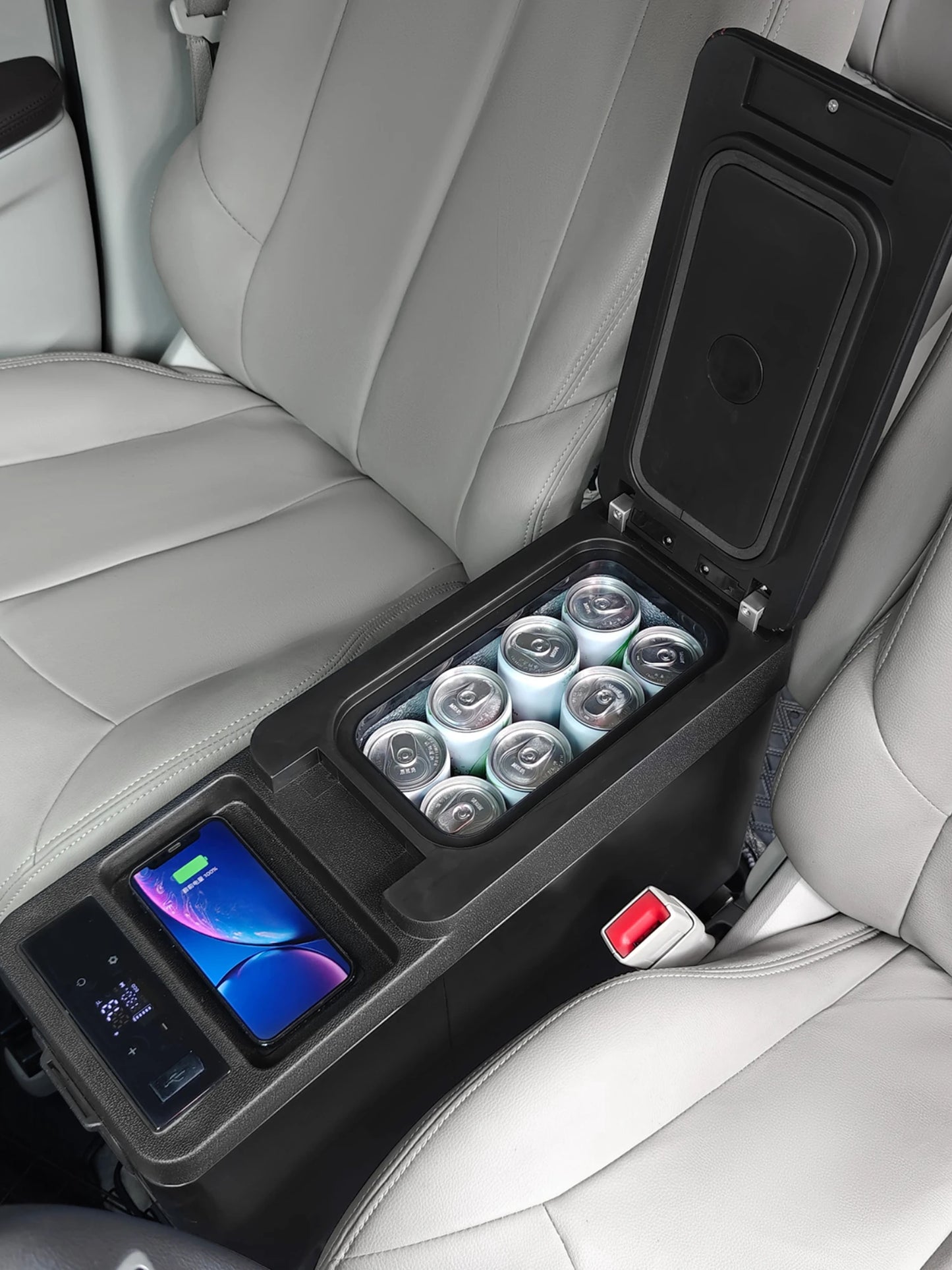 Ljustra 8L Portable Car Refrigerator Armrest Cooler -4℉ to 68℉ Adjustable