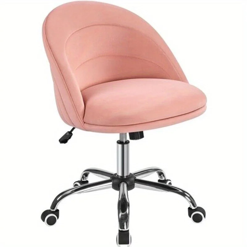 Modern Armless Desk Chair Home Office Swivel Vanity Chair