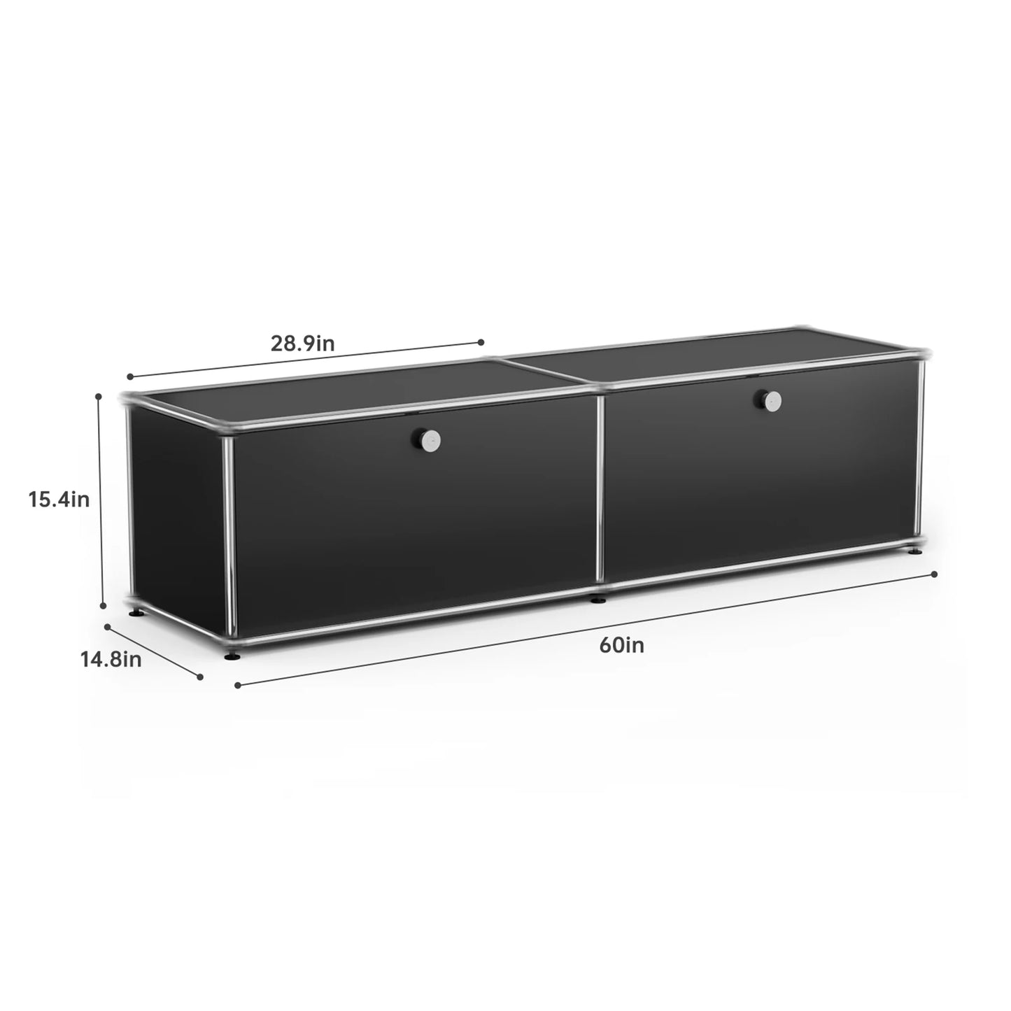 Modern Modular TV Stand Storage Cabinet Stainless Steel Furniture