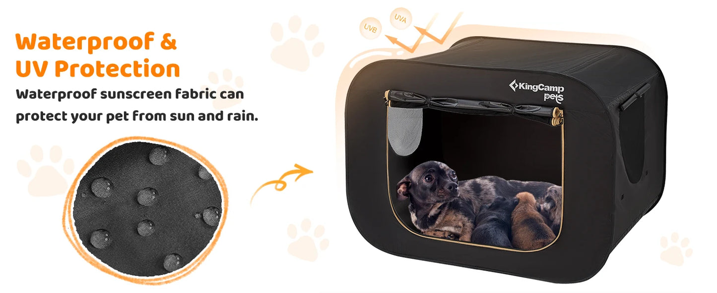 KingCamp Large Dog Tent Portable Pet Play Tent Indoor Outdoor Use