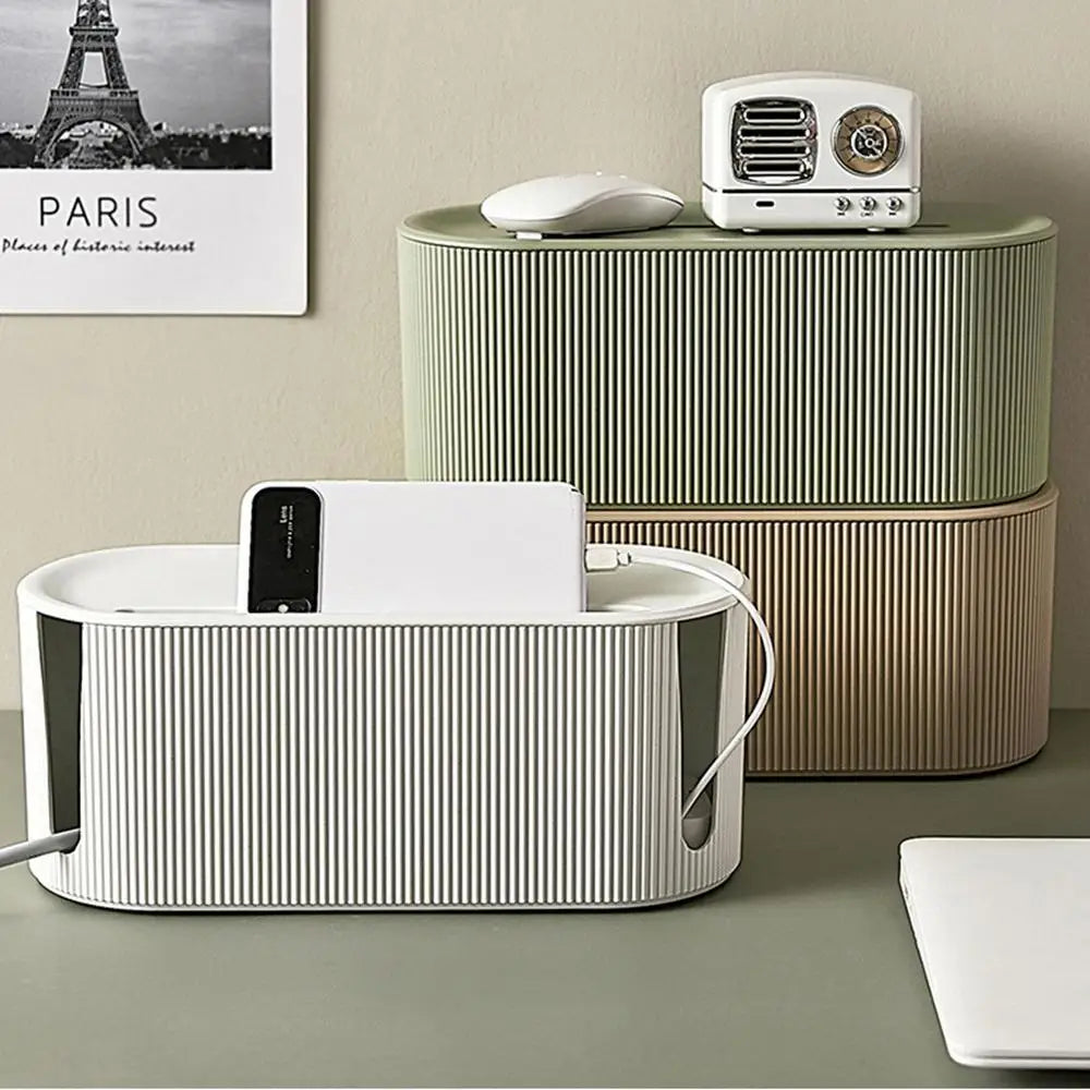 Ljustra Cable Management Box Plug Board Storage Organizer for Home Office