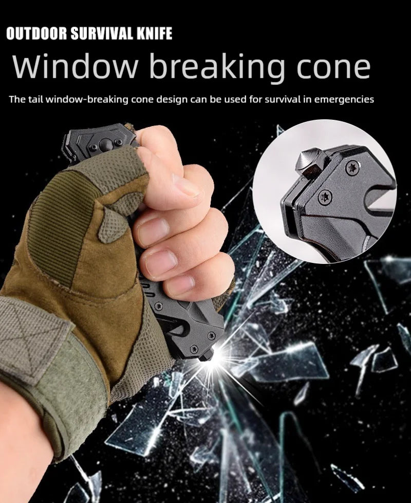 Multi Functional Foldable Camping Knife with Safety Lock for Fishing