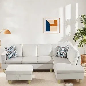 Ljustra Modular Sectional Sofa 4 Seat Convertible Couch Living Room