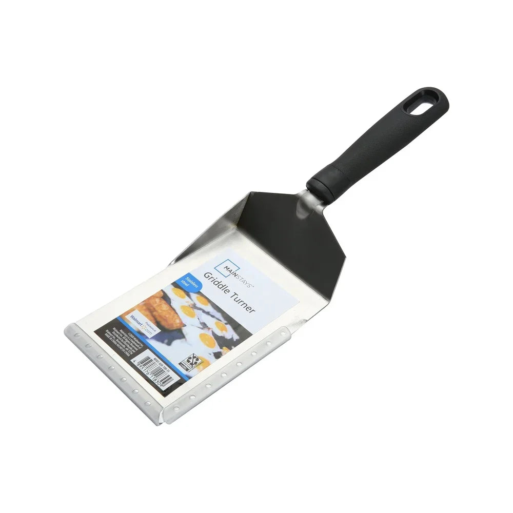 Durable Stainless Steel Kitchen Spatula Ergonomic Turner Dishwasher Safe