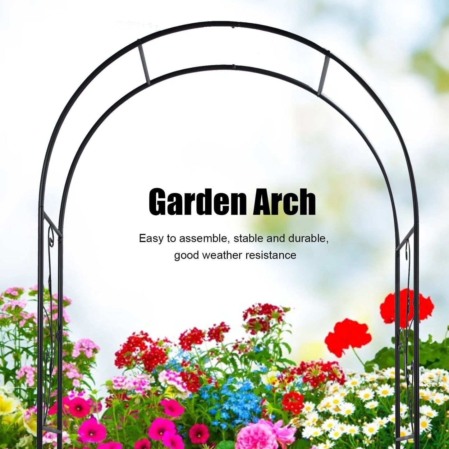 Garden Arch Outdoor Climbing Frame Support Rack Backyard Decoration