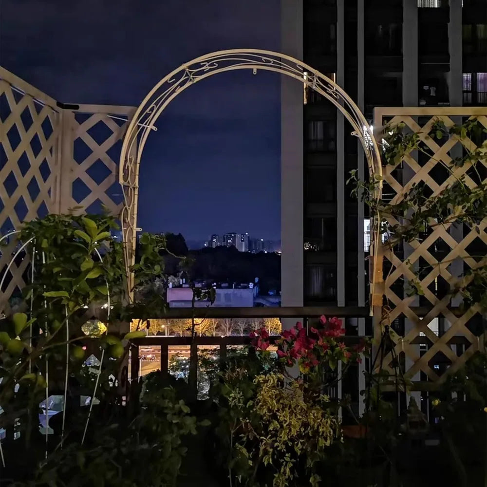 Garden Arch Trellis for Climbing Plants Metal Pergola Wall Mounted